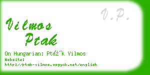 vilmos ptak business card